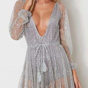 Lucky Star Glitter Gown Silver